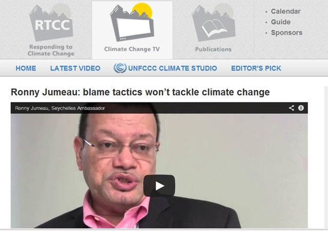 Ronny Jumeau: blame tactics won’t tackle climate change