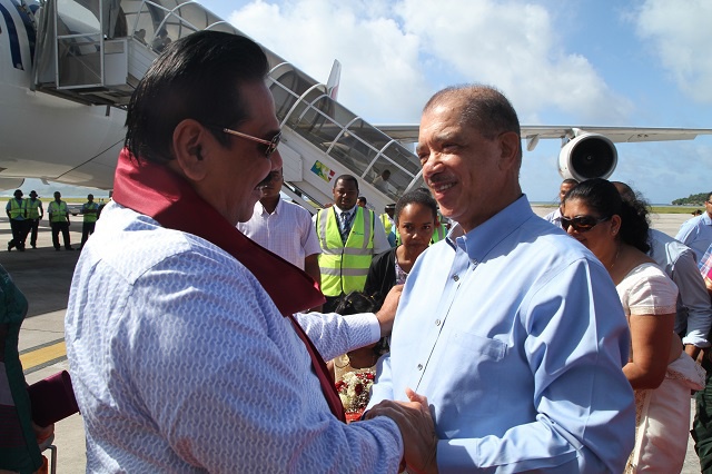 Le président sri lankais Mahinda Rajapaksa est aux Seychelles pour une visite officielle