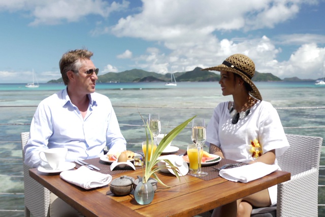 Former Miss Seychelles presenting in ' Zoli Seychelles' new TV series on Cat Cocos ferries