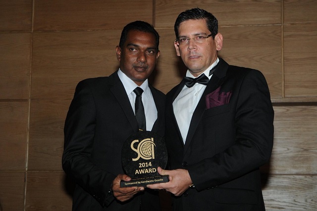 Andrew Padayachy is declared Seychelles Entrepreneur of the Year at glamorous Business Ball