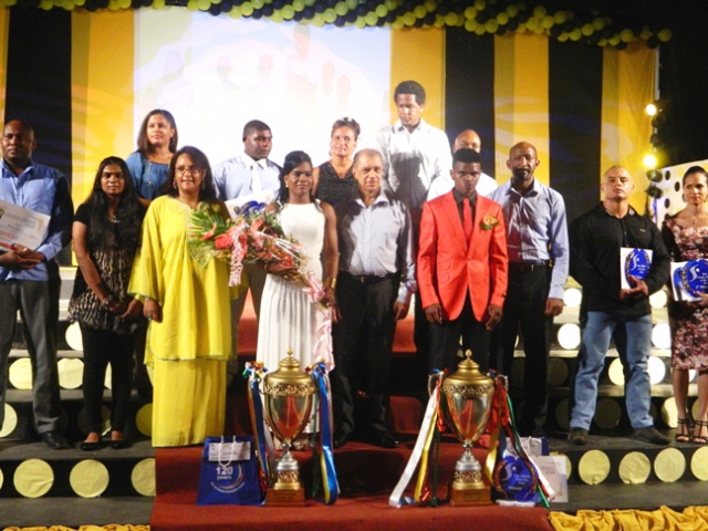 Boxer Andrique Allisop and weightlifter Clementina Agricole triumphant at Seychelles Sports Awards 2014