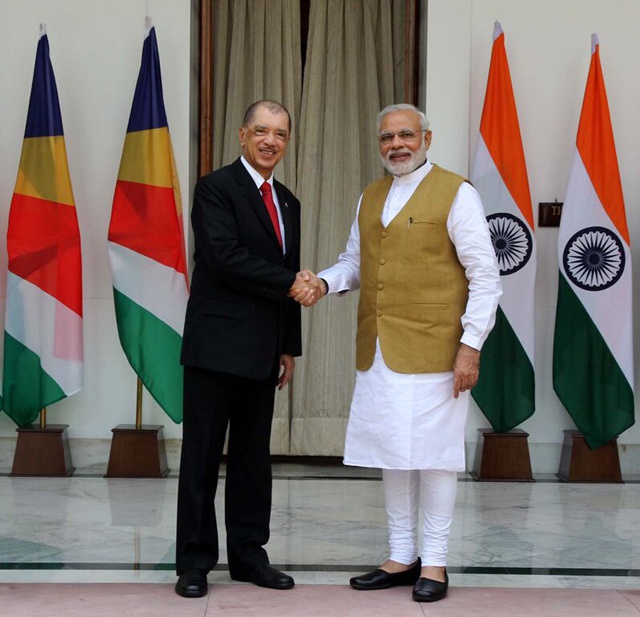 Les Seychelles et l"Inde signent 5 accords lors de la visite d'État du president Michel, en Inde