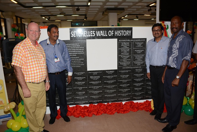 Honouring Indian contributions to Seychelles - Seychelles India Day 2015 unveils 'Wall of History'