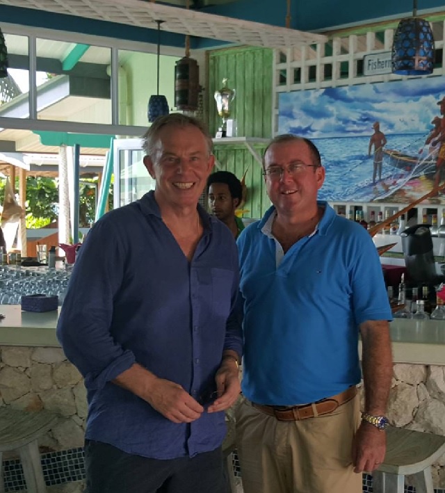 High-level visitor: Tony Blair begins 2016 in Seychelles