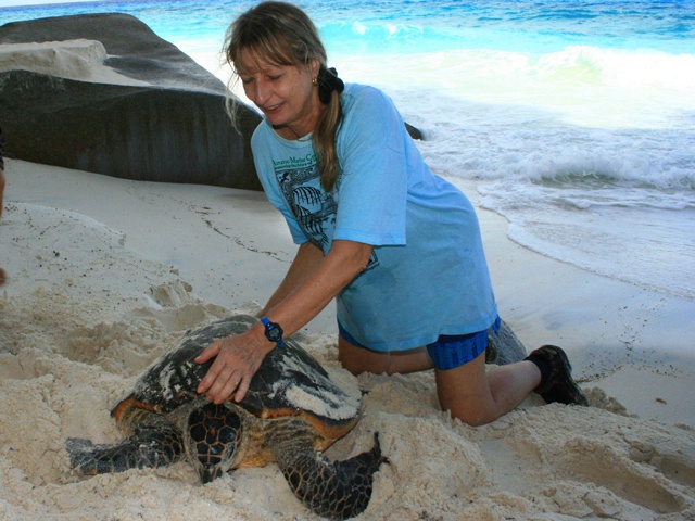 Seychelles ‘turtle lady’ recognized for lifelong career in sea turtle conservation