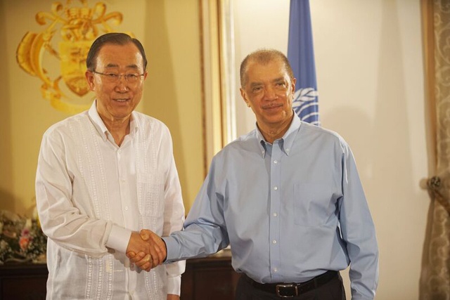 Bann Ki-moon félicite les Seychelles pour être parmi les premiers pays à ratifier l’accord de Paris.