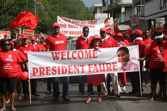 Le parti Lepep organise une marche en soutien au futur président des Seychelles