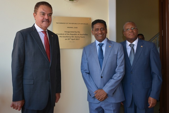Seychelles’ President opens embassy in Cuba
