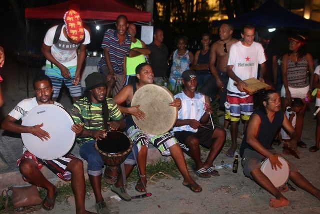 Group preserves Seychelles' traditional music with drum-filled performances on Wednesdays