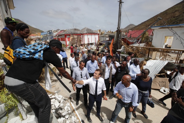 Macron, Johnson visit hurricane-hit Caribbean