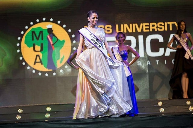 Seychellois beauty queen wins video award during Miss University Africa