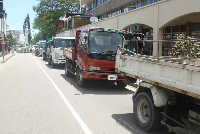 Truck drivers protest in Seychelles' capital over exclusion from Chinese project