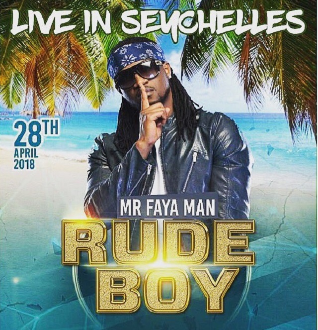 Nigerian singer Rudeboy expects huge concert Saturday night in Seychelles