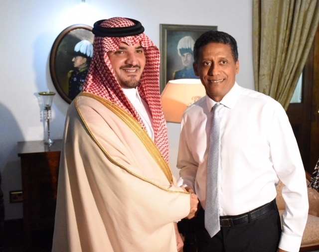 President of Seychelles meets with head of delegation from Saudi Arabia