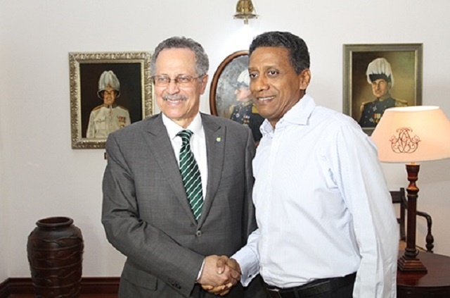 Blue Economy, value-added trade dominate meeting with Seychelles' President and leader of African, Caribbean Pacific Group.