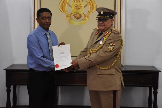 Le colonel Clifford Roseline nommé nouveau chef des Forces de défense du peuple des Seychelles