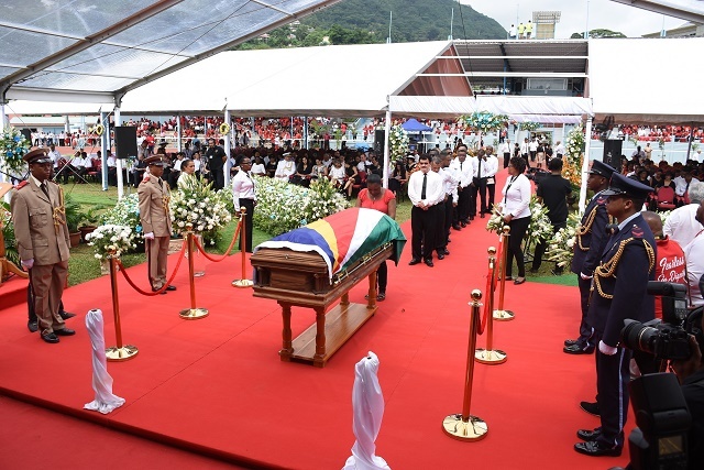 Seychelles' longest-serving president, France Albert Rene, is laid to rest during state funeral