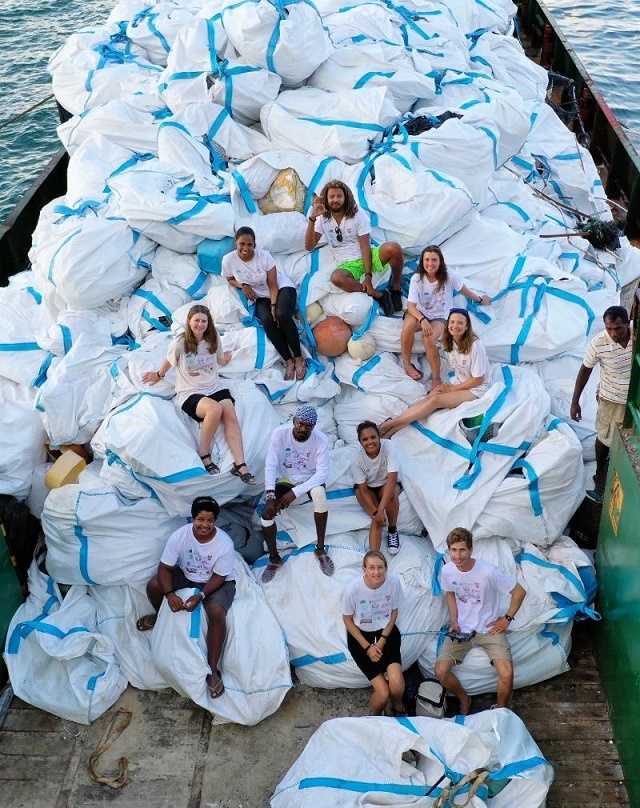 50,000 flip-flops among the 25 tonnes of trash cleaned up on Seychelles’ Aldabra Atoll