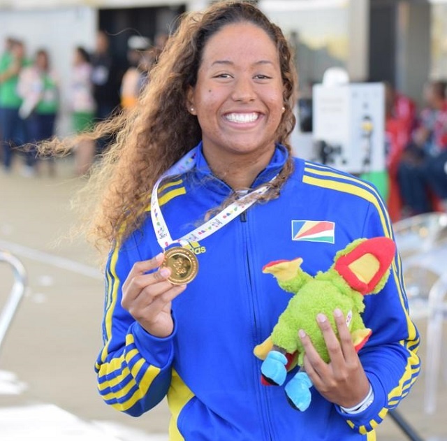 Seychellois swimmer wins 7 golds in Indian Ocean Islands Games, surpassing previous swimming best