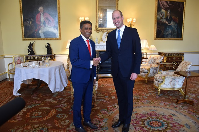 Prince William and President of Seychelles discuss island nation’s ocean governance