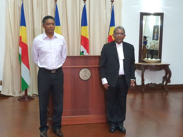 Fernando sworn in as president of Seychelles Supreme Court