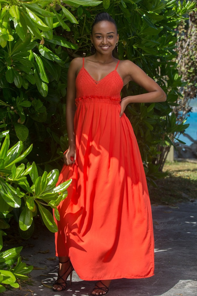 The youngest Miss Seychelles candidate is a budding author ready to blossom