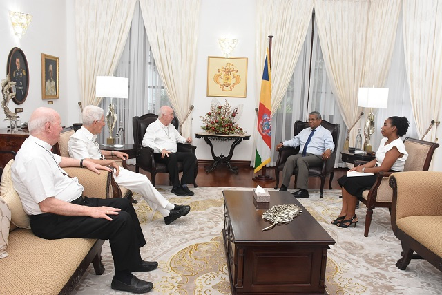 Seychelles' new Bishop meets with president, says he will focus on education, social ills