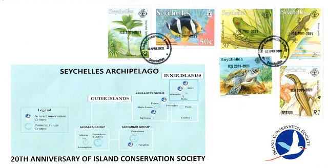 Seychelles' Island Conservation Society marks 20 years with postal covers