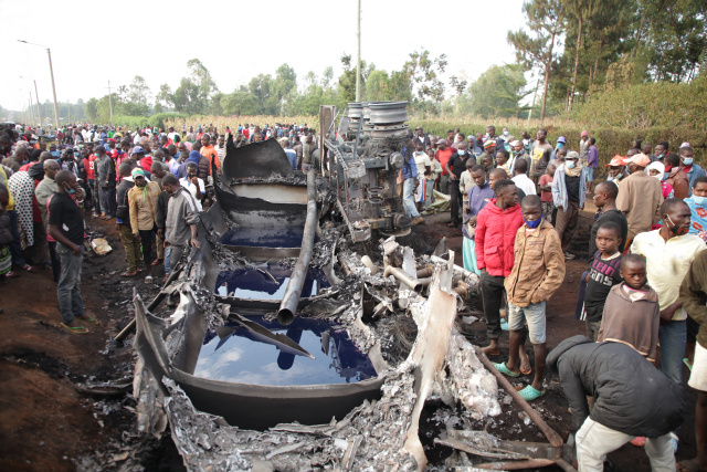 13 dead in 'fireball' as petrol tanker explodes in Kenya