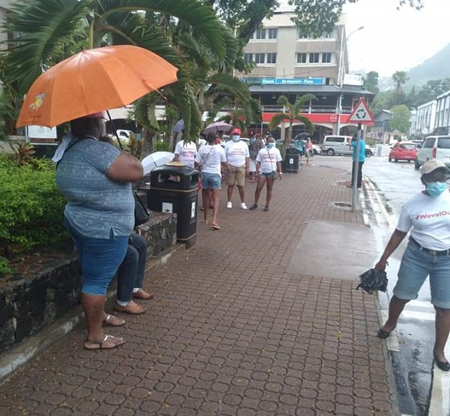 Group in Seychelles' capital protests loss of 13th month salary, bus fare hike