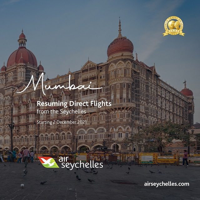 Air Seychelles to resume weekly flights to Mumbai, India next week