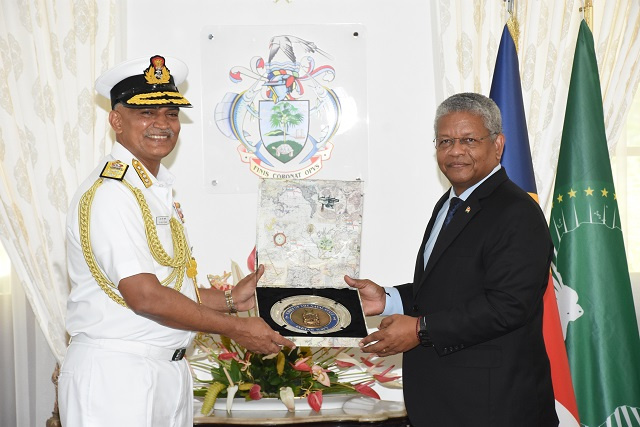 India's navy chief seeks closer cooperation with Seychelles Coast Guard