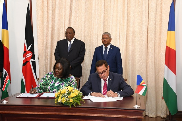 Kenyan head of state visit to Seychelles: 10 cooperation agreements signed