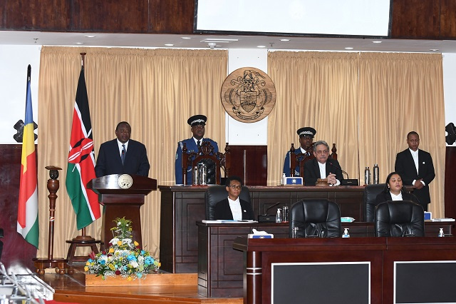 "Ensure equity, justice for all": President Kenyatta addresses Seychelles National Assembly