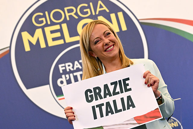 Victorieuse, l'extrême droite promet de gouverner "pour tous les Italiens"