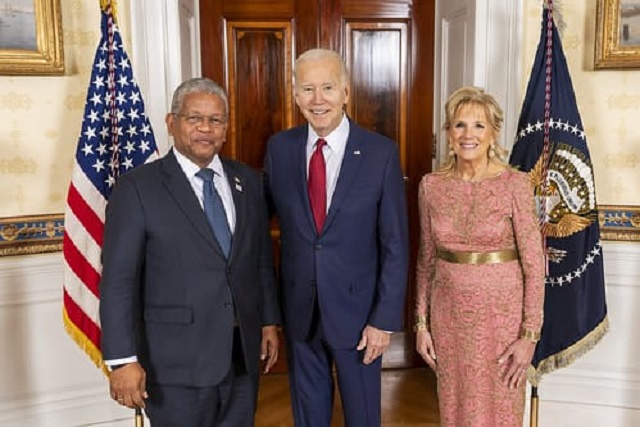 Seychelles' President attends White House dinner for African leaders