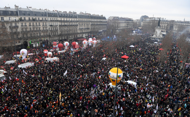 France gripped by strikes, protests against pension reform