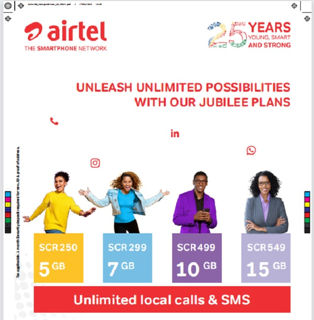 Airtel Seychelles blasts off silver jubilee celebrations with new postpaid plans