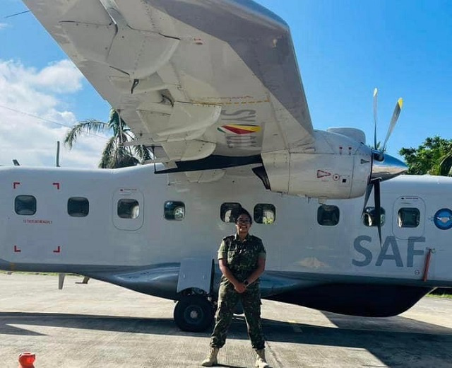 Sylvie Tamboo becomes first Seychellois woman to fly Seychelles Air Force Dornier