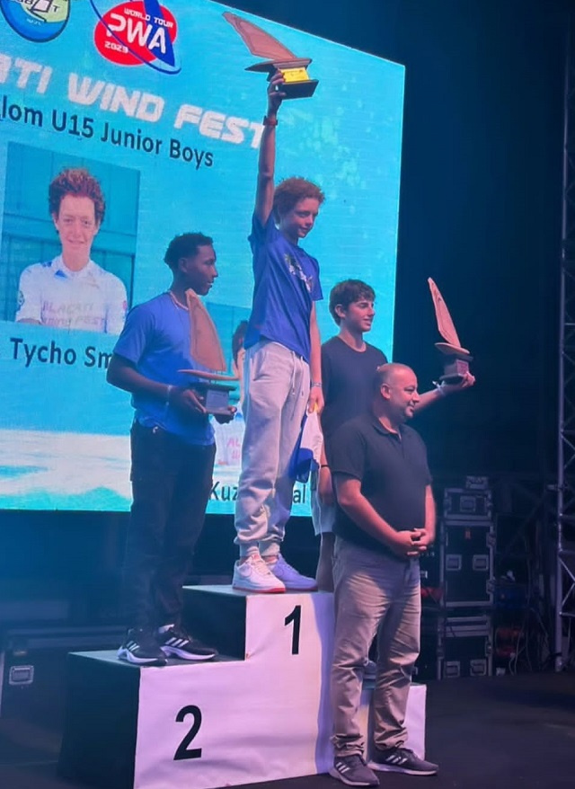 14-year-old Seychellois windsurfer wins silver at Youth & Junior Slalom World Cup