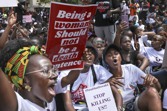 Hundreds march against gender violence in Kenya