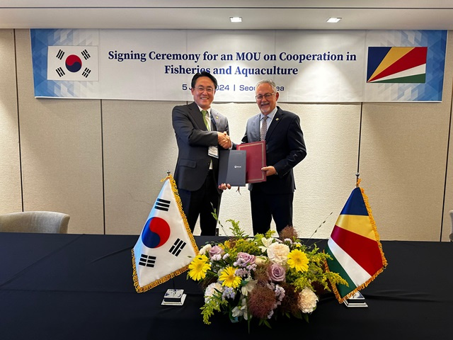 Seychelles and South Korea sign agreement for cooperation in fisheries and aquaculture