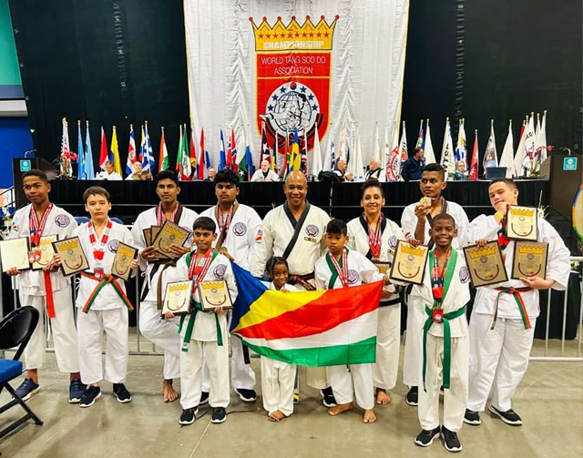 5 golds: Seychelles' Tang Soo Do team wins 16 medals at World Tang Soo Do Championship