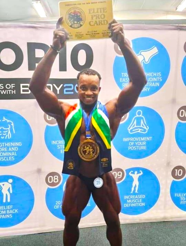 Seychelles' Ahmad Moncherry wins pro-card for bodybuilding and 3 golds at Gym Angel Classic 