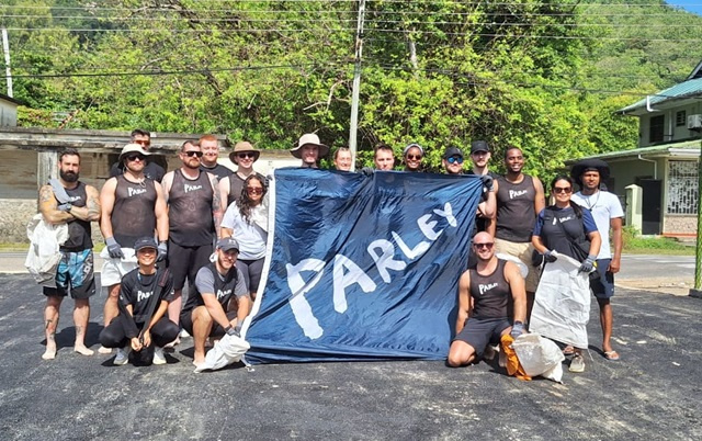 HMS Lancaster crew take part in Seychelles beach clean-up