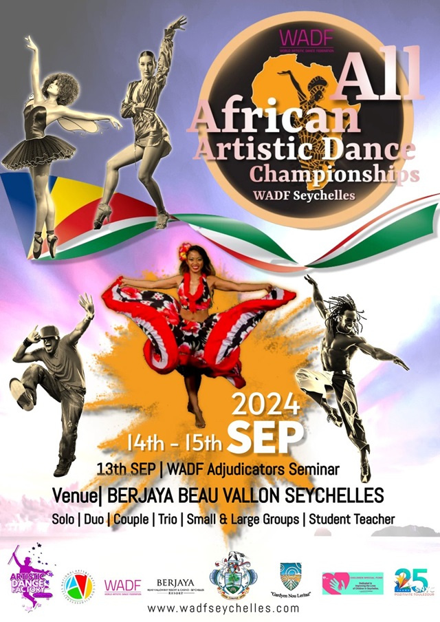 WADF All African Artistic Dance Championship 2024 in Seychelles starts Sep.13