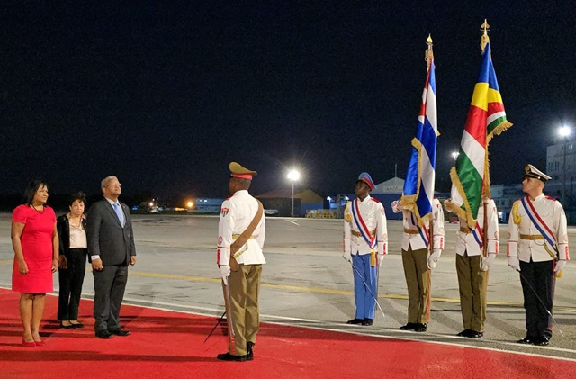 Seychelles' President arrives in Cuba on official visit