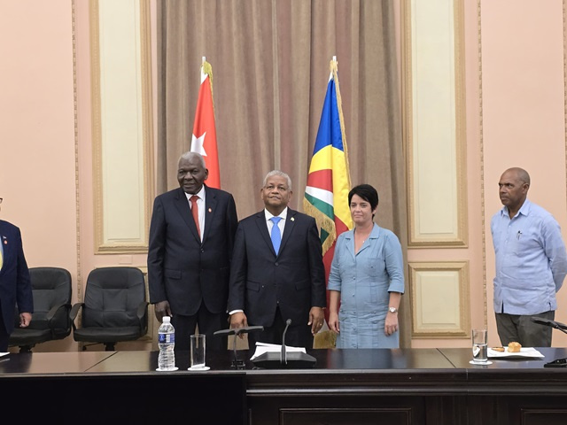 Seychelles' President meets with President of the Cuban National Assembly of People's Power 