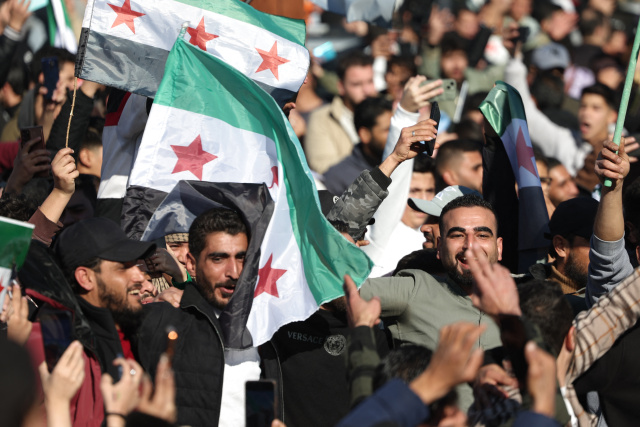 Jolani urges Syrians to take to streets and celebrate 'victory of the revolution'